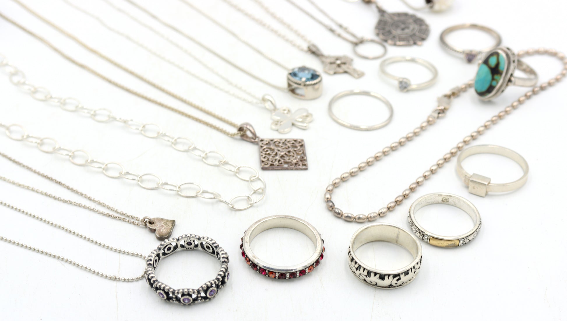 Big group lot of Vintage 925 sterling silver miscellaneous jewelry