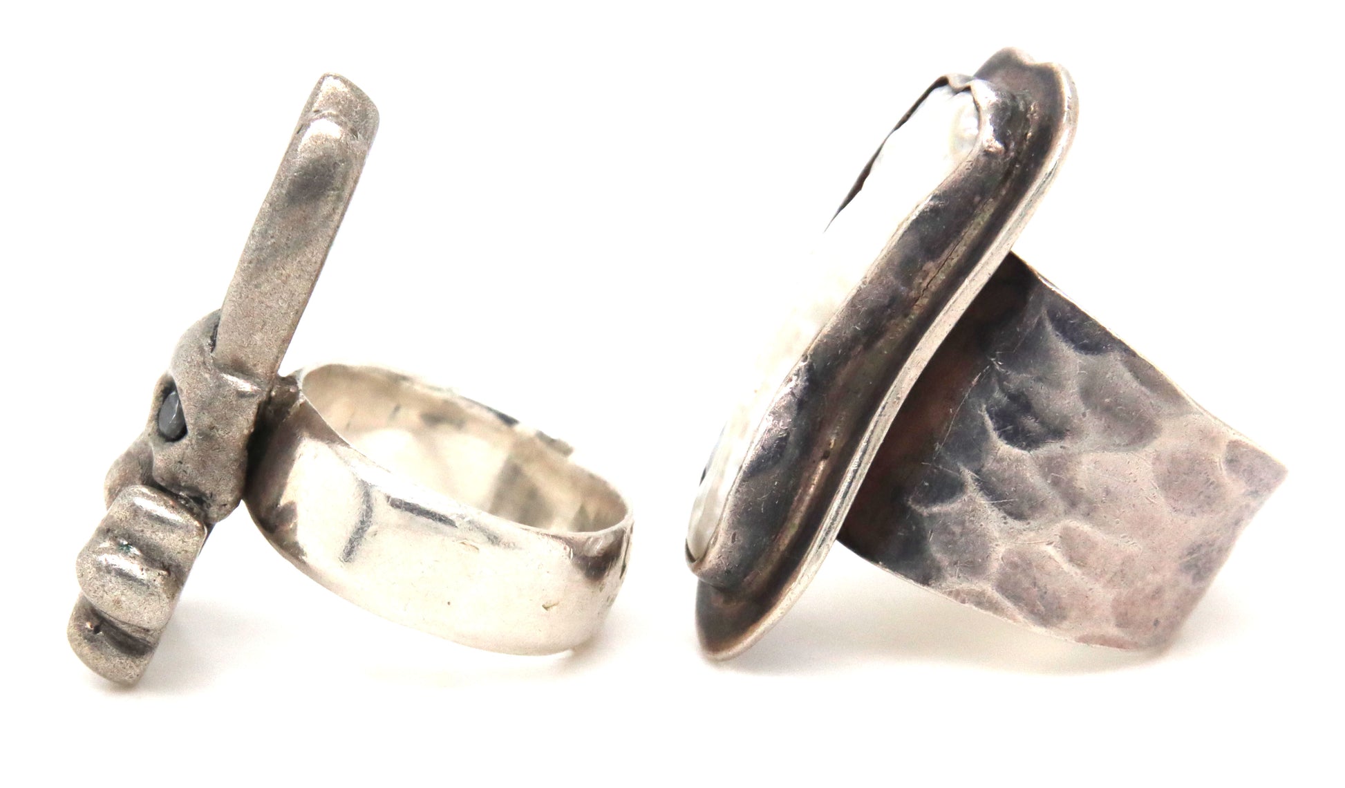 Lot of 2 Vintage 925 sterling silver rings