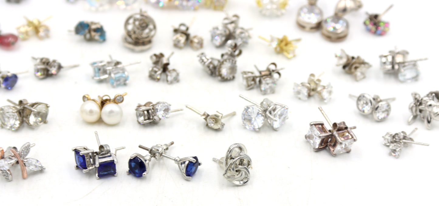 Group lot of Vintage 925 sterling silver earrings