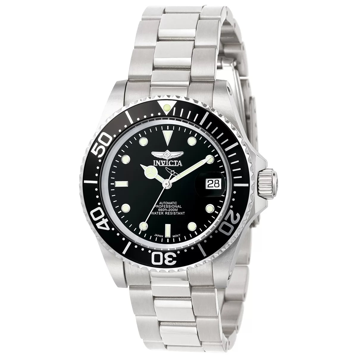 Invicta Men's Pro Diver Automatic 3 Hand Black Dial Watch