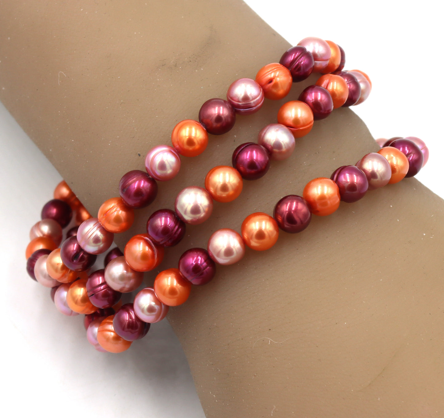 Lot of 3 Honora pearl multi color bracelets