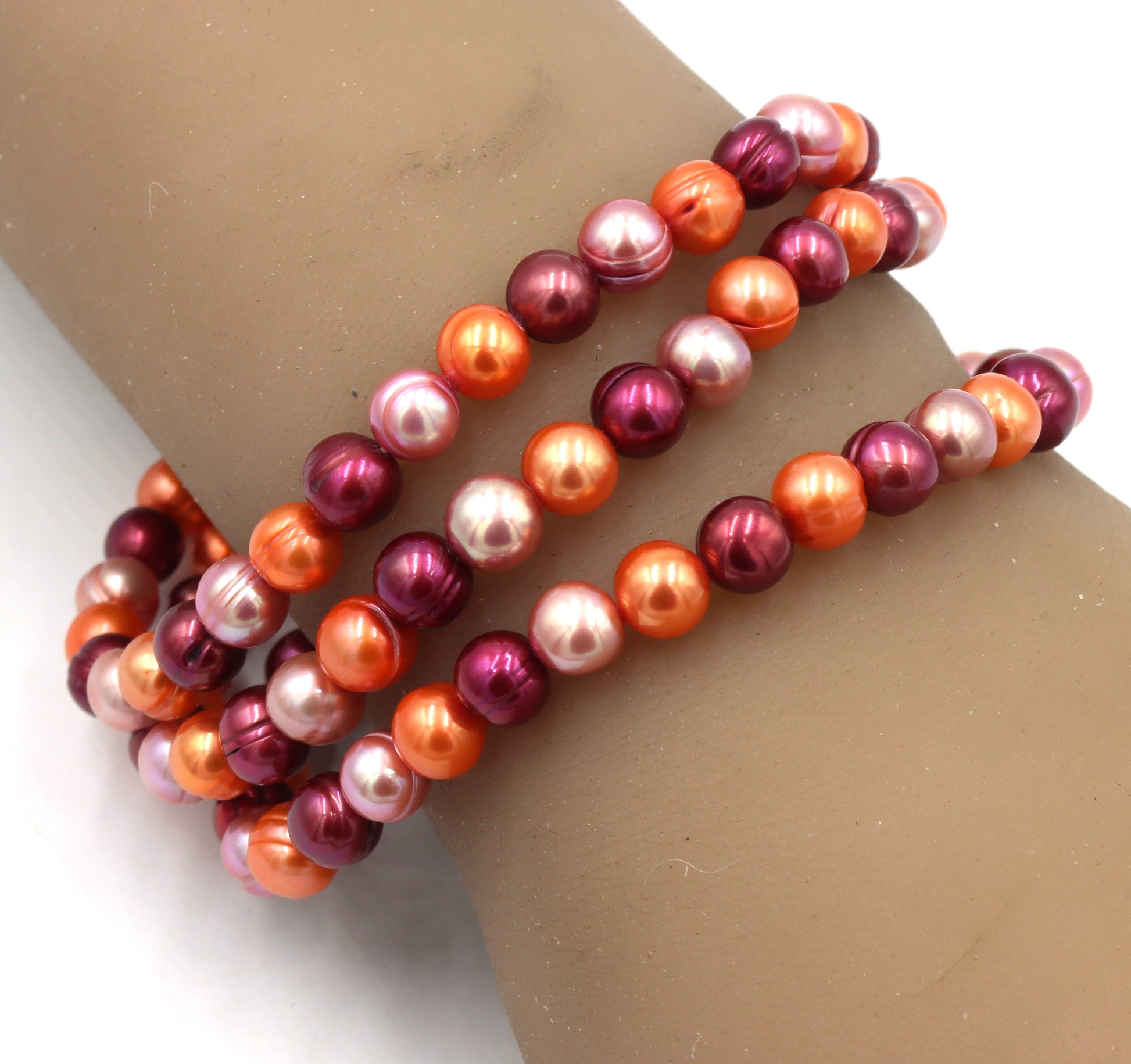 Lot of 3 Honora pearl multi color bracelets