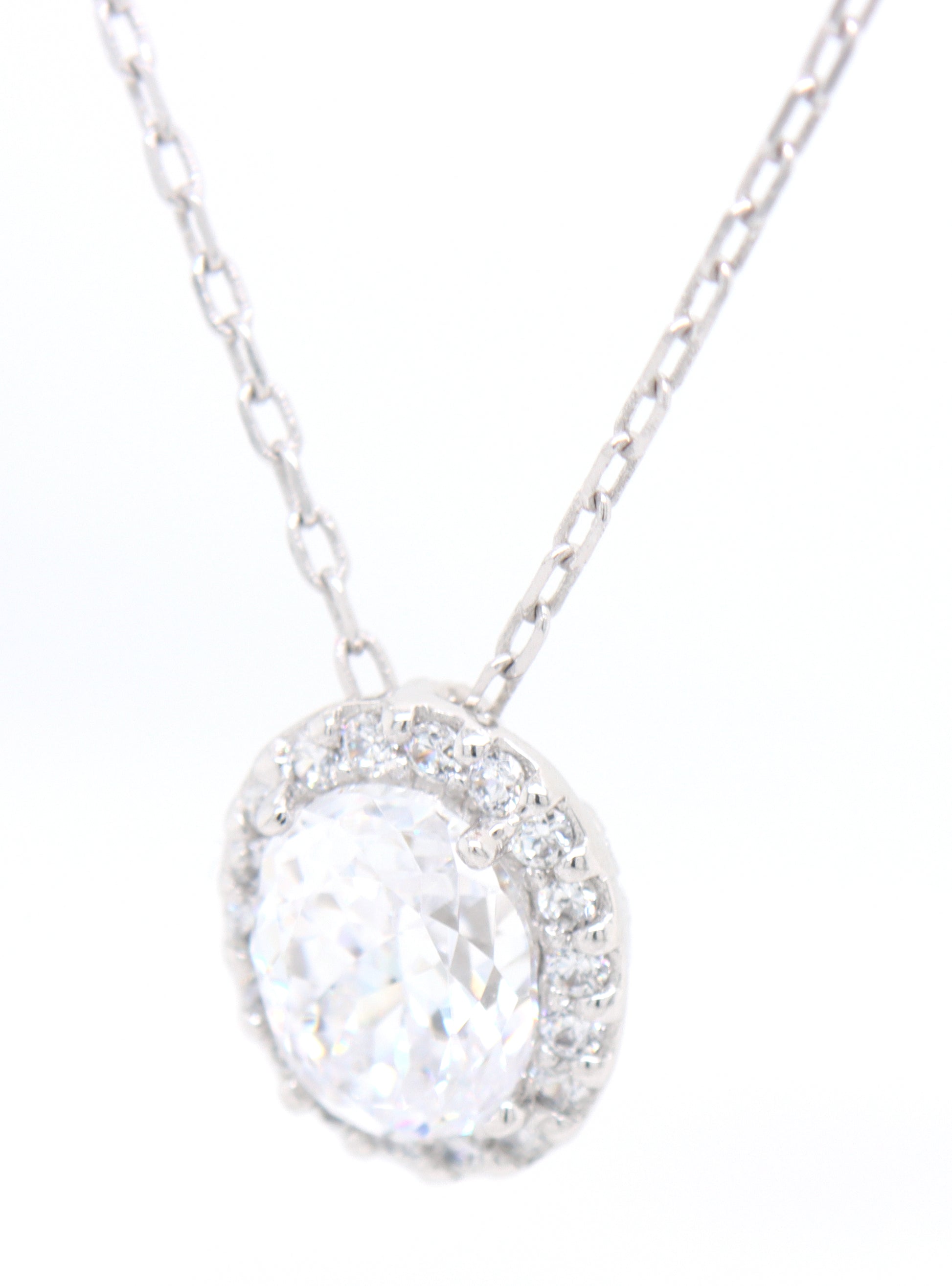 Tacori 925 sterling silver cubic zirconia pendant on chain