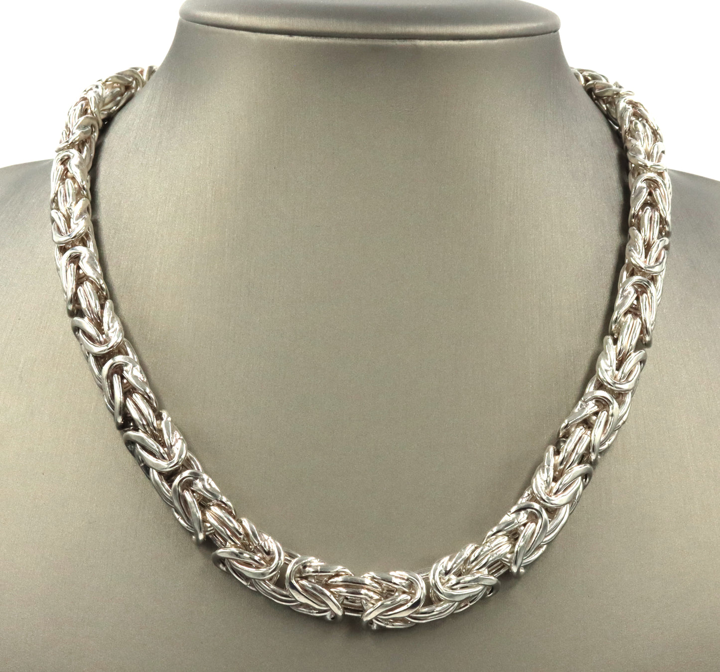 Heavy 925 Sterling silver Byzantine necklace