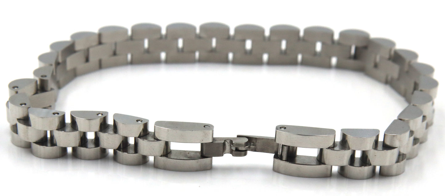 Stainless steel watch link bracelet