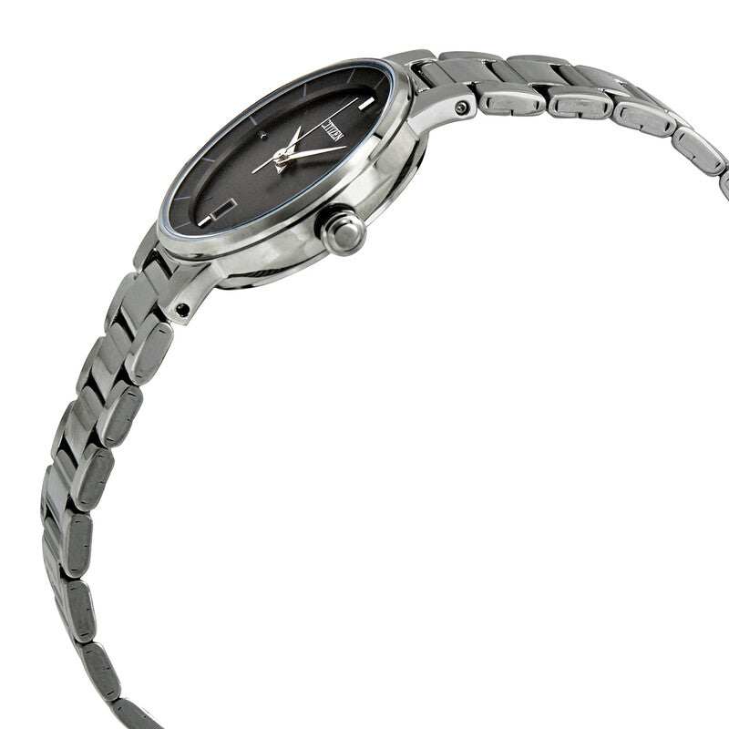 Citizen Quartz Black Dial Stainless Steel Ladies Watch