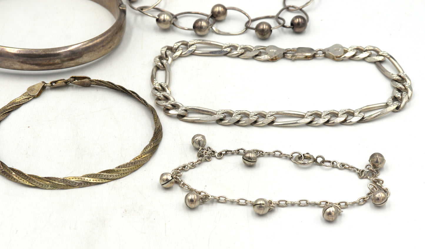 Group lot of Vintage 925 sterling silver bracelets