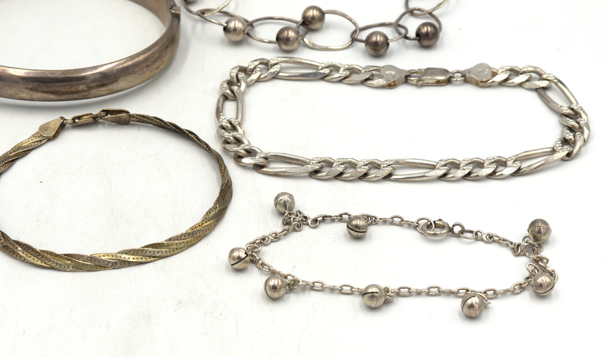 Group lot of Vintage 925 sterling silver bracelets