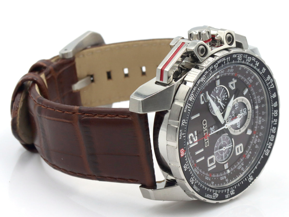 Seiko sportura chronograph stainless steel watch