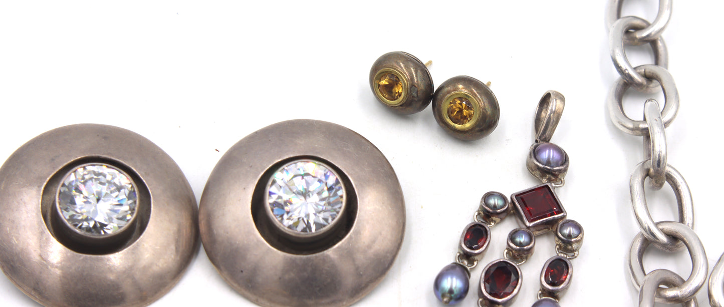 Vintage 925 sterling silver mixed jewelry
