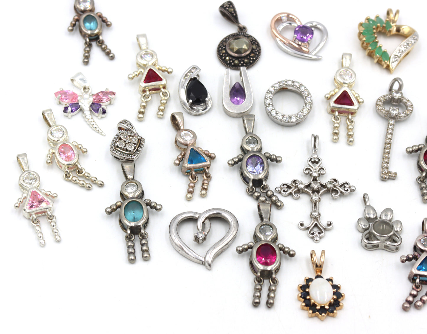 Group lot of Vintage 925 sterling silver pendants
