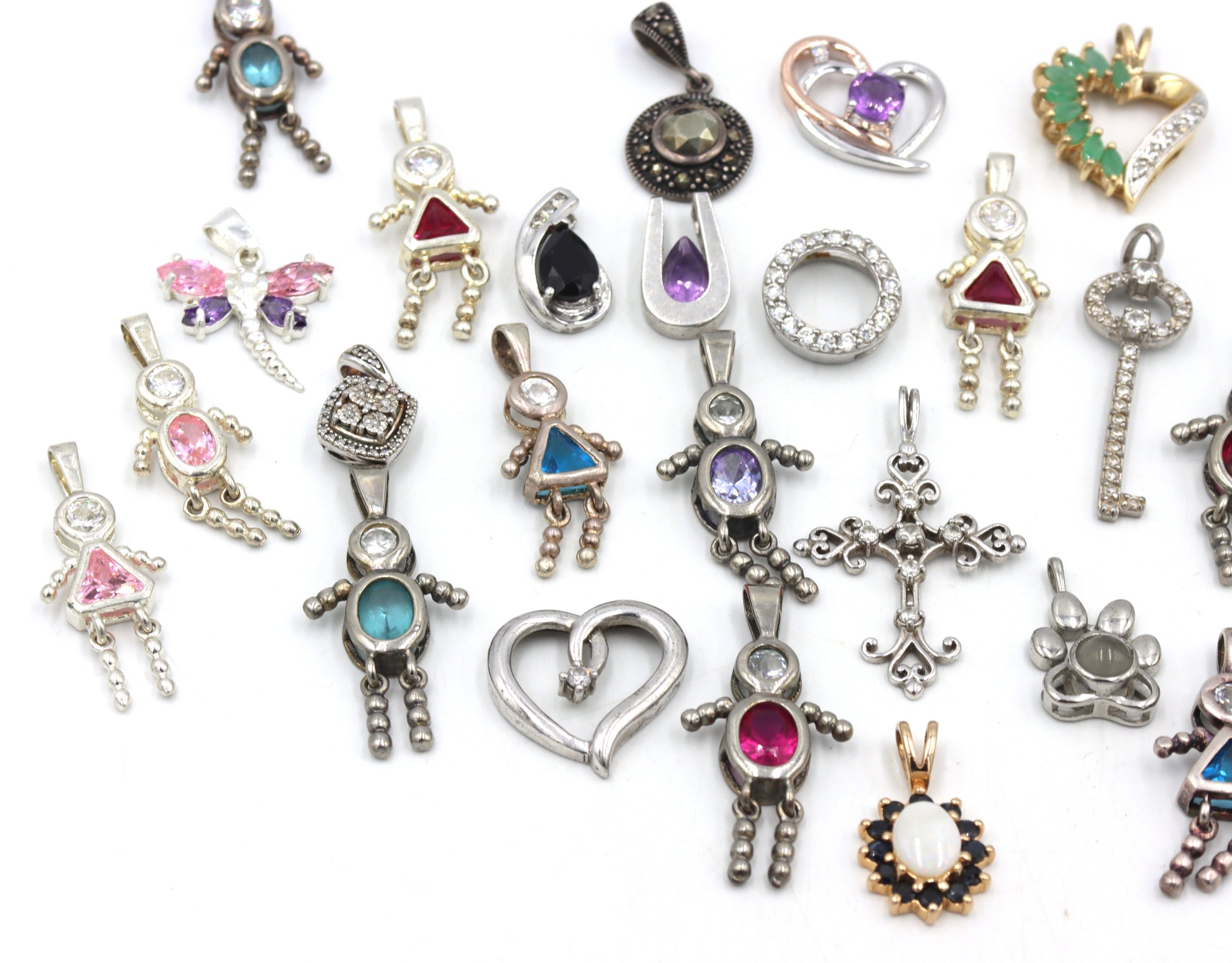 Group lot of Vintage 925 sterling silver pendants