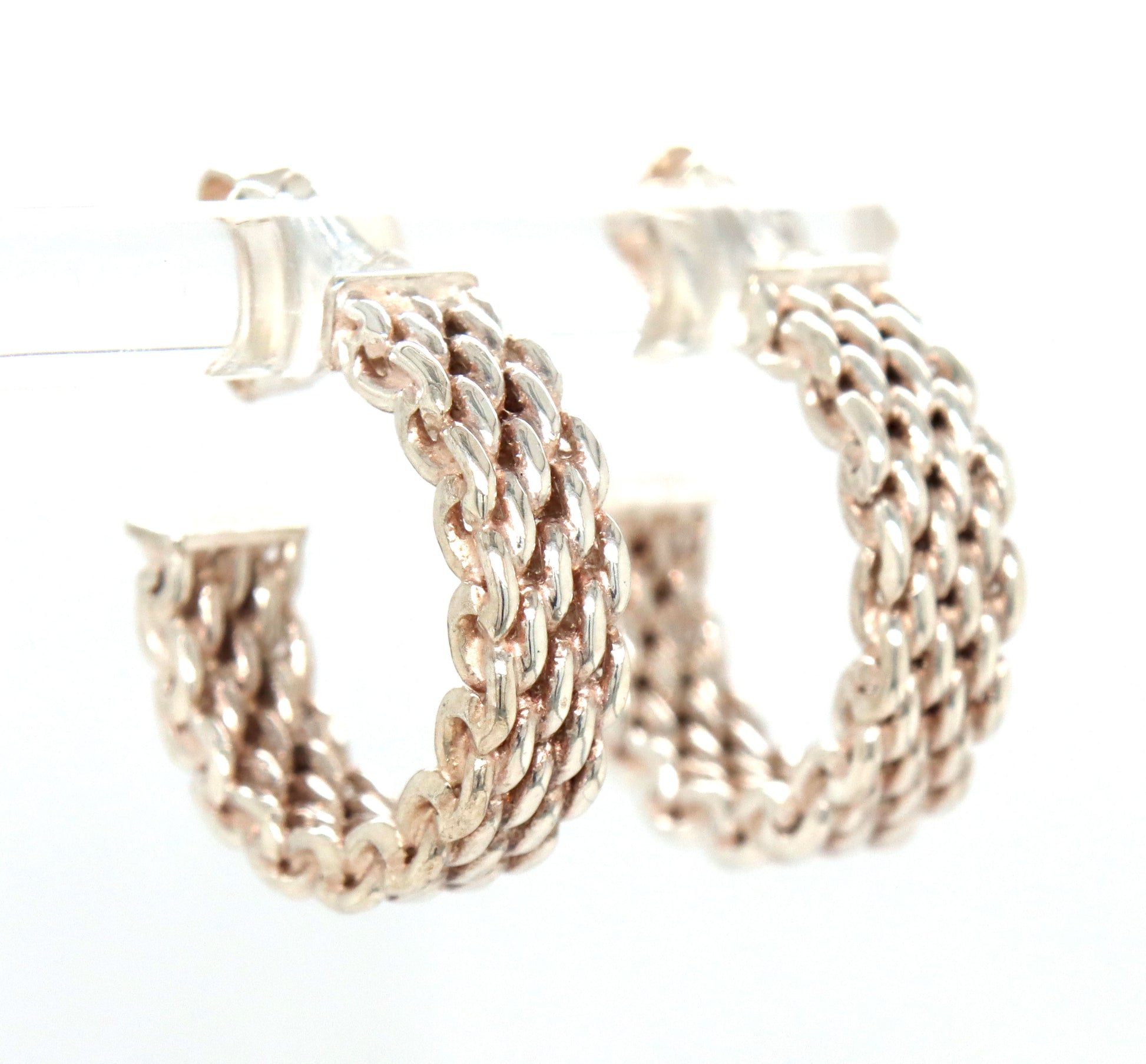 Tiffany & Co Somerset Mesh hoop earrings