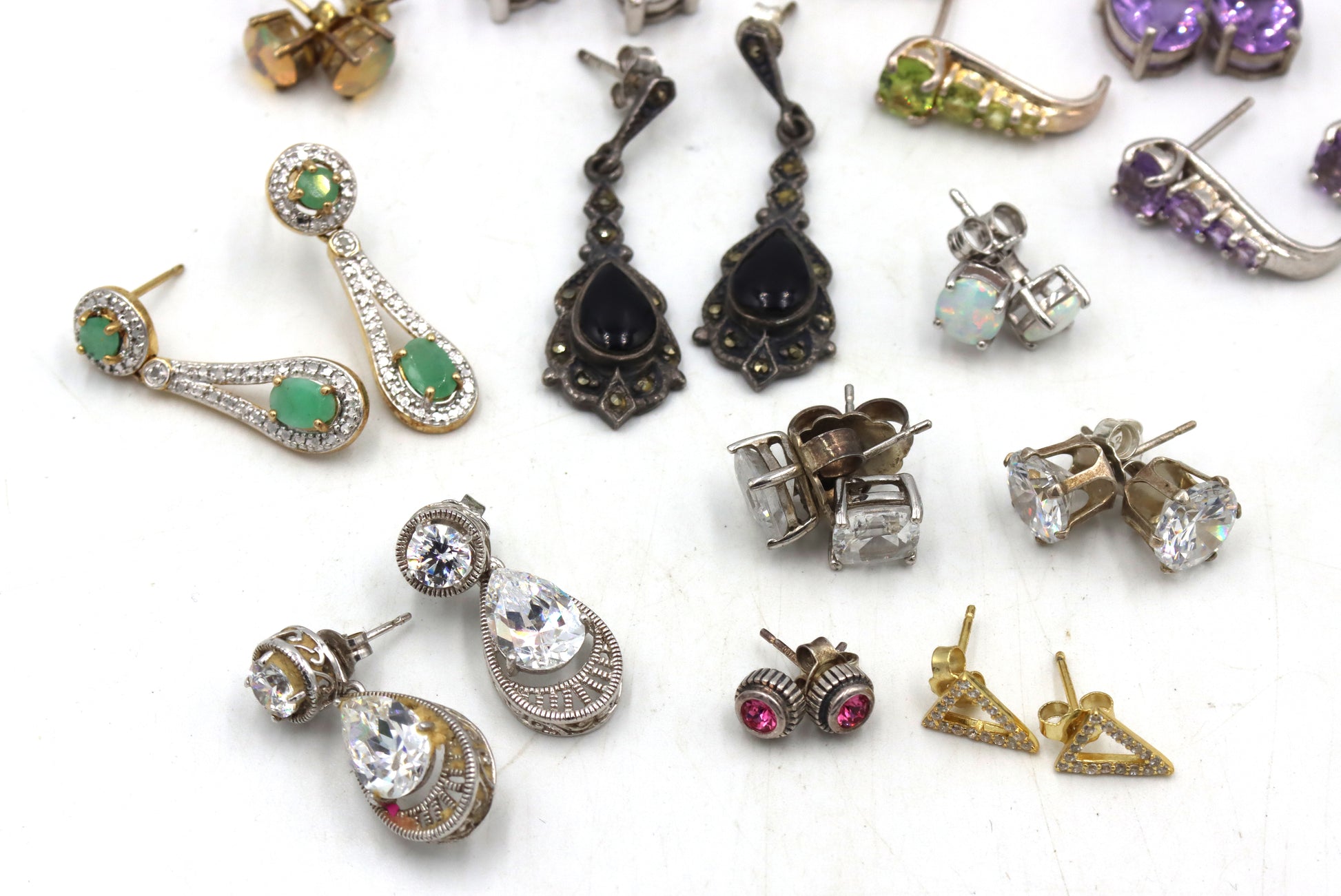 Group lot of Vintage 925 sterling silver earrings
