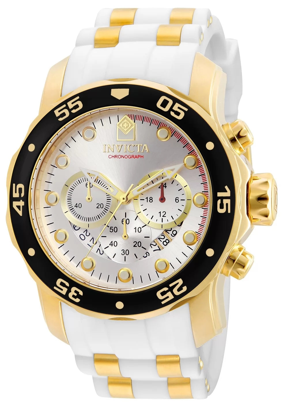 Invicta Men's Pro Diver Quartz Chronograph Silver Dial Watch