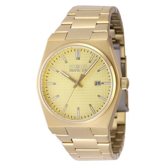 Invicta Men's Speedway Quartz 3 Hand Gold Dial Watch
