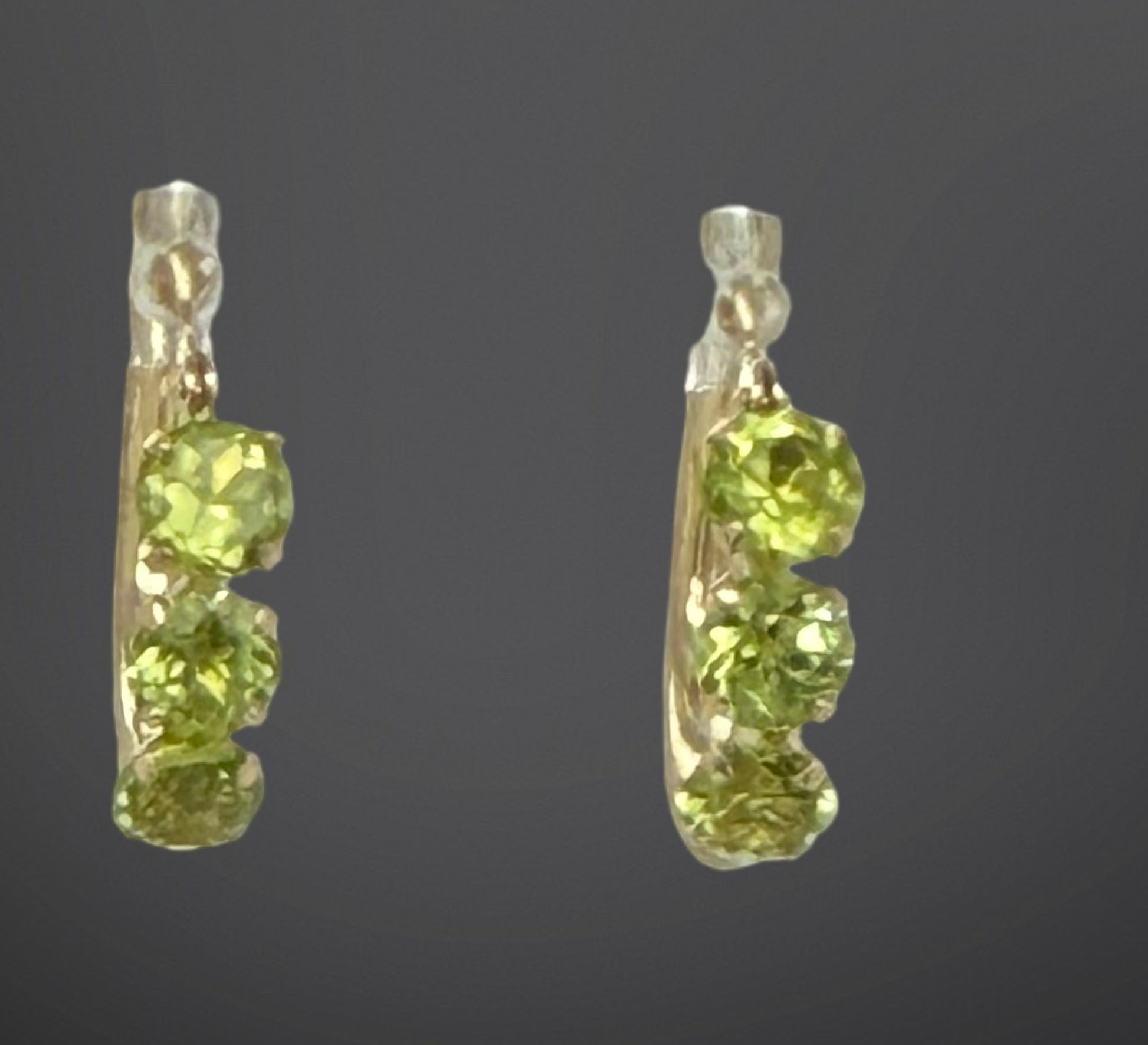 1.80ctw Peridot Huggie earrings