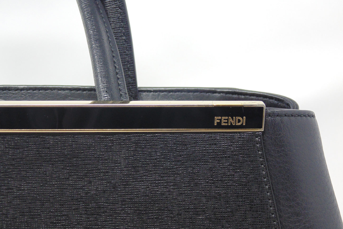 Fendi Tote Black Patent Leather Satchel