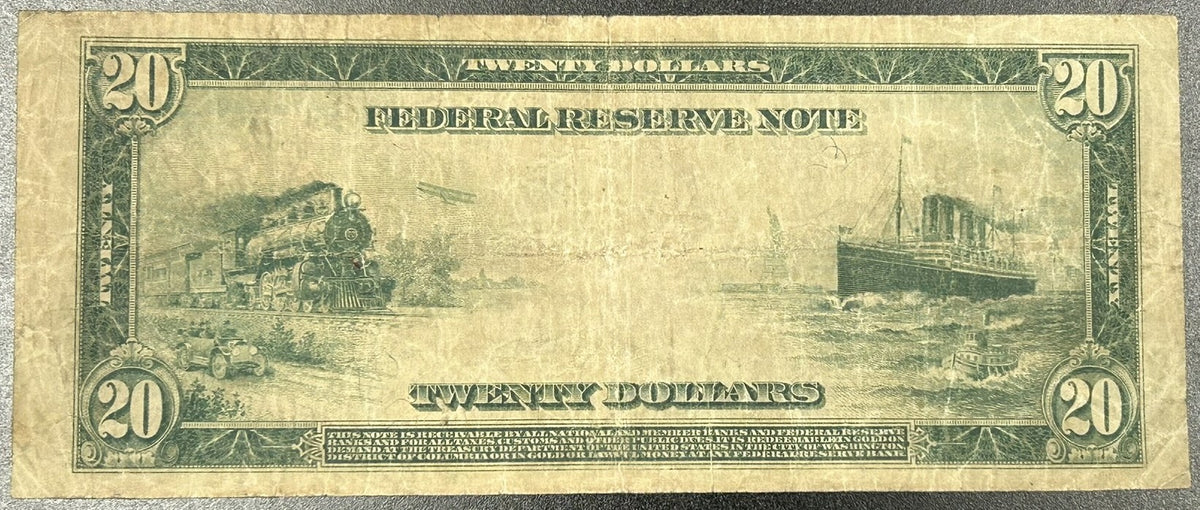 1914 $20 Federal Reserve Note – Cleveland, Ohio (4-D) Serial D3420457A