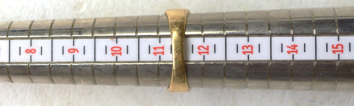 Men’s Estate 14K Yellow Gold Diamond Ring 0.25 CTW Channel Set, 9.3 Grams, Size 11