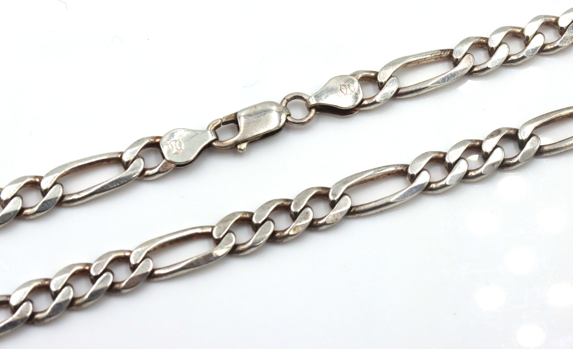 Italian 925 sterling silver Figaro chain necklace