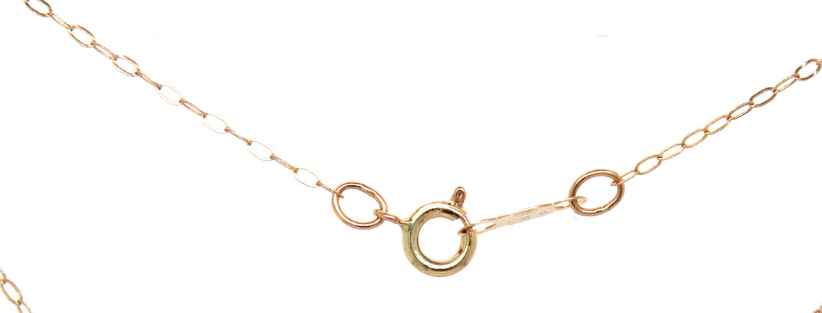 14kt Yellow gold diamond N Initial pendant on chain