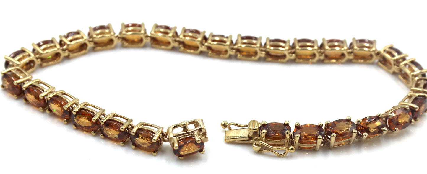 Lot of 2 Vintage 925 sterling silver cubic zirconia bracelets