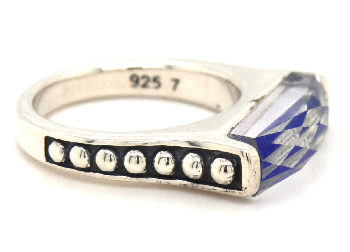 Lagos doublet ring in sterling silver