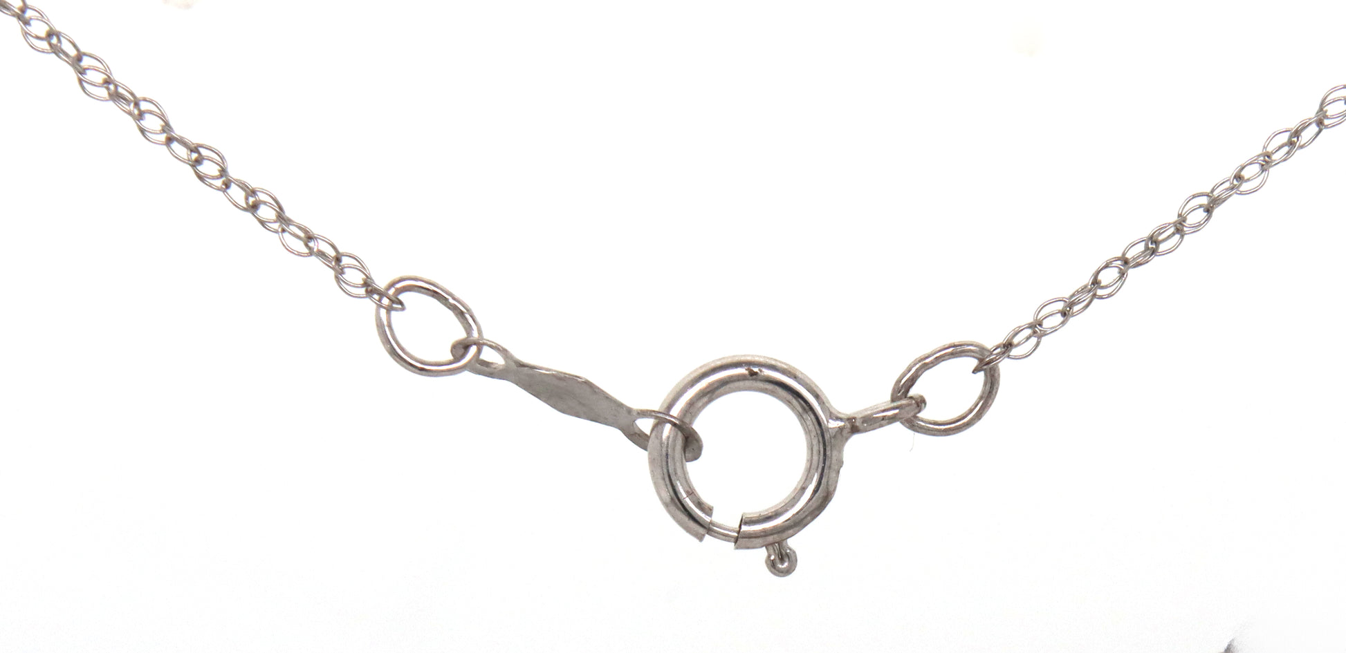 10kt White gold diamond heart shaped pendant on chain
