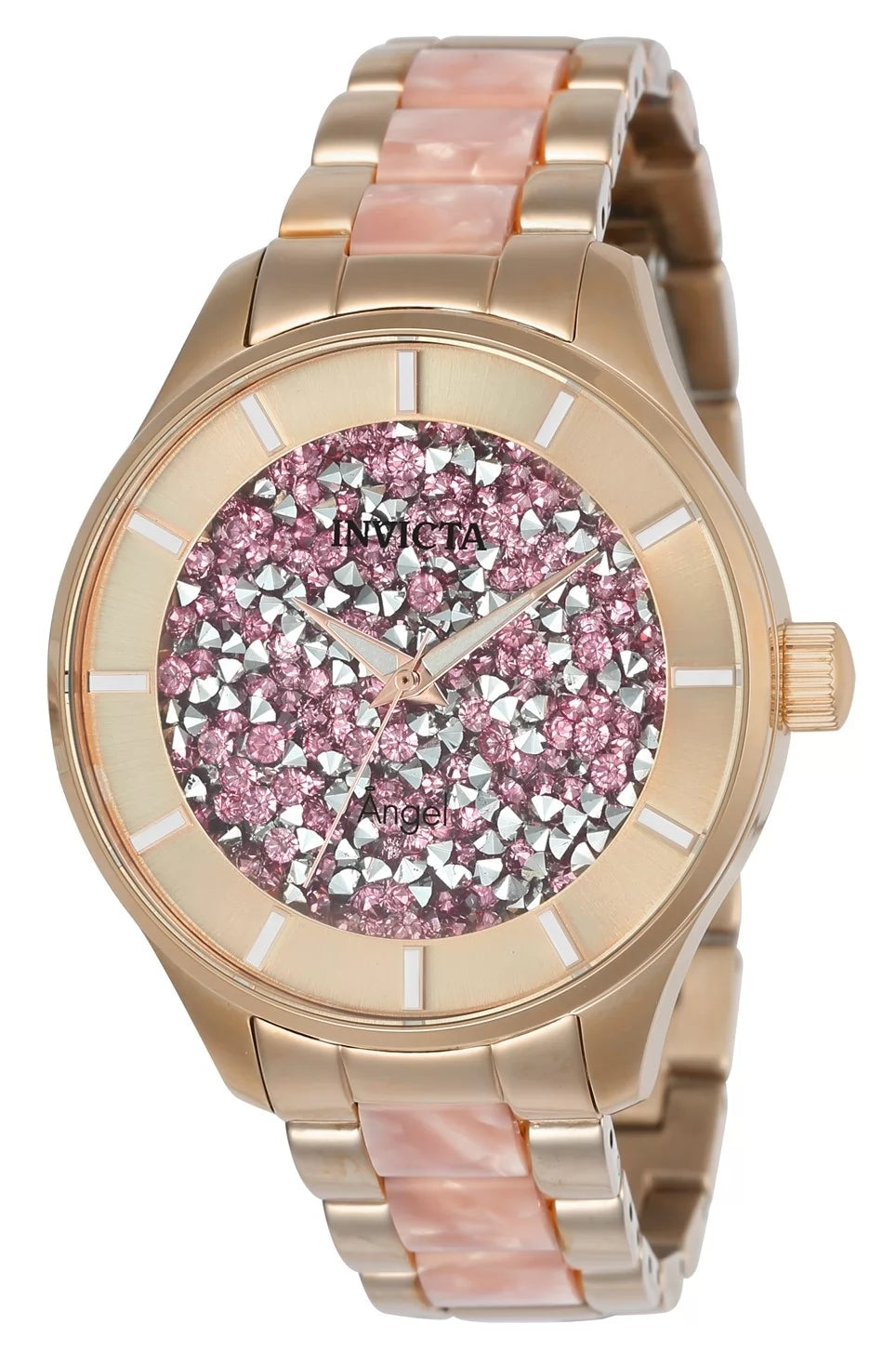 Invicta Women's Angel Quartz 3 Hand Pink Dial Watch
