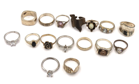 Group lot of Vintage 925 sterling silver rings