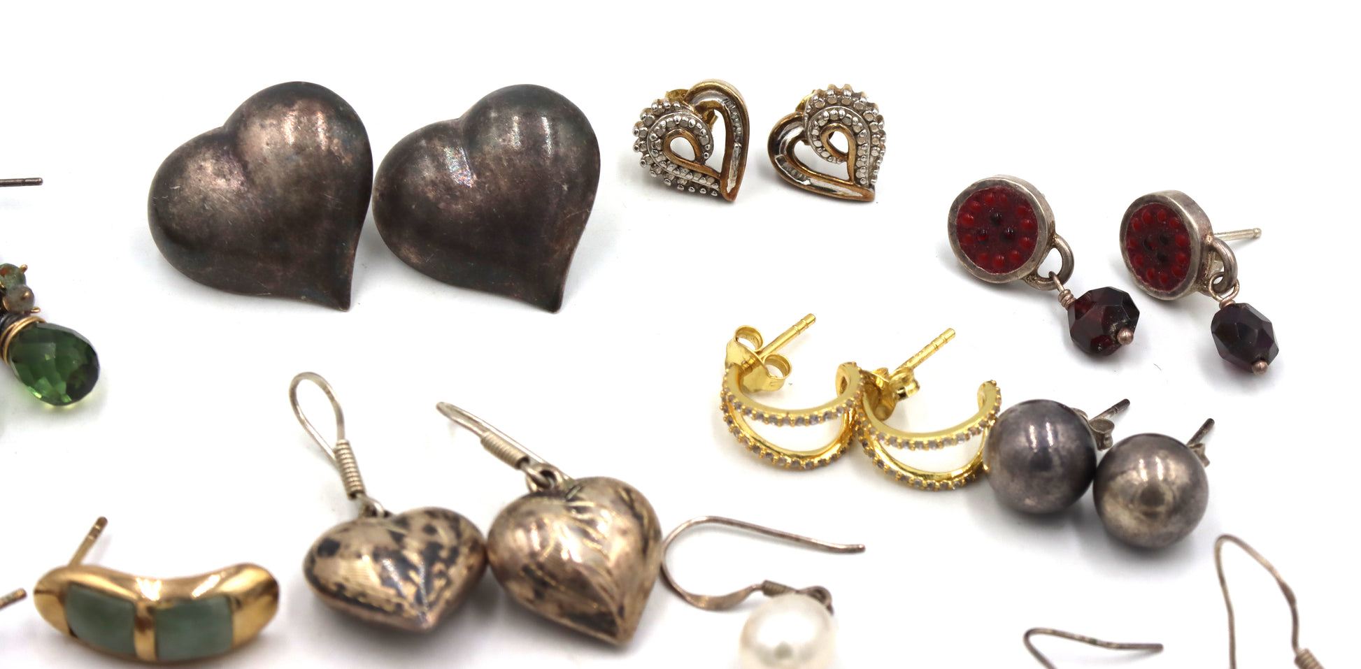 Group lot of Vintage 925 sterling silver earrings