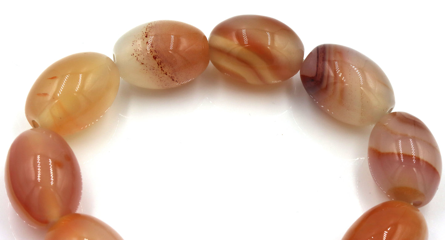 Orange quartz chunky bracelet