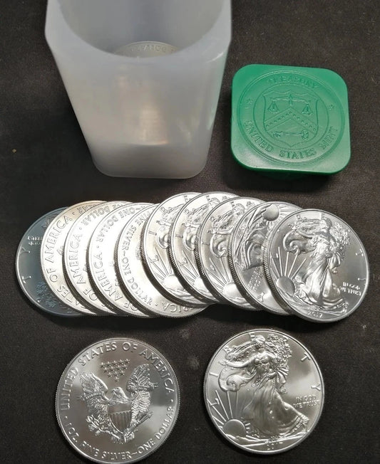 2017 $1 American Silver Eagle Roll of 20 – Superb Gem BU – 1 oz .999 Silver
