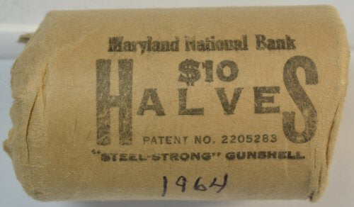 1964 Silver Kennedy Half Dollars Original Bank-Wrapped