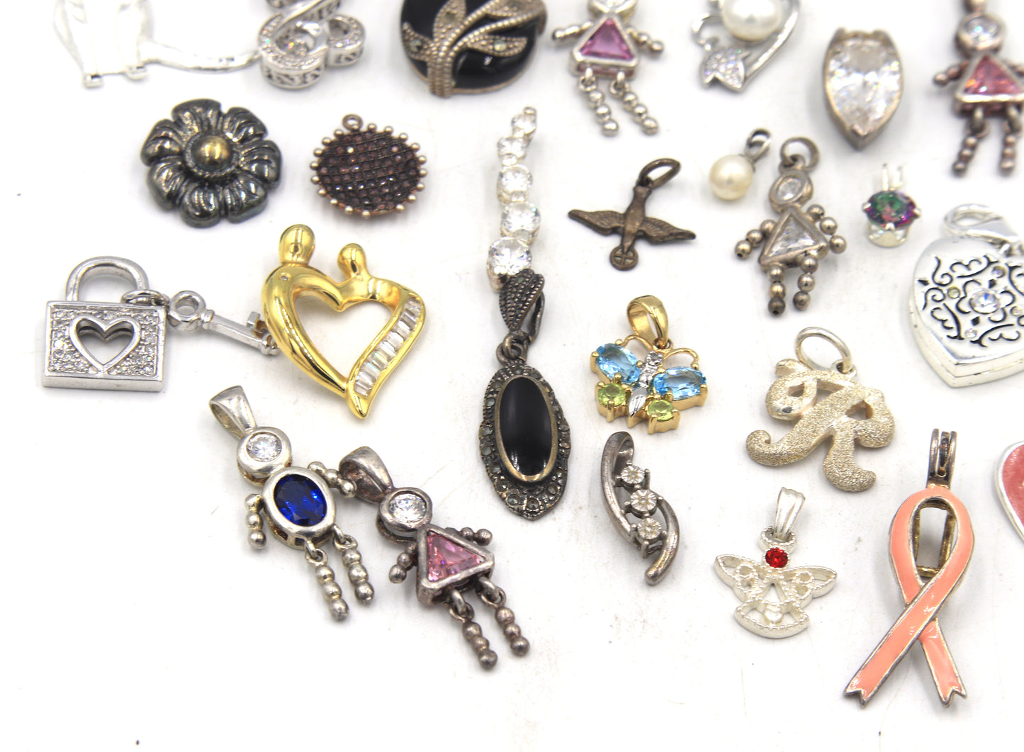 Group lot of Vintage 925 sterling silver pendants