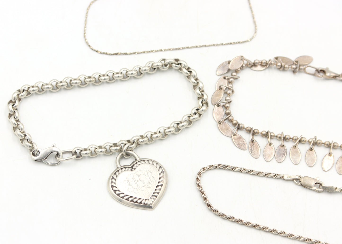 Group lot of 4 Vintage 925 sterling silver necklaces