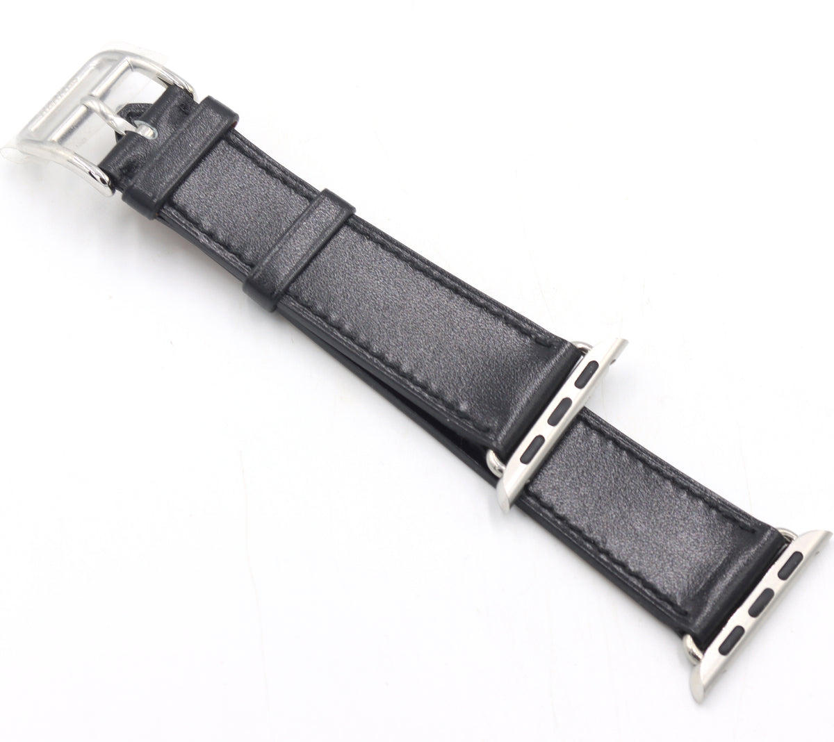 Hermes apple watch black leather strap