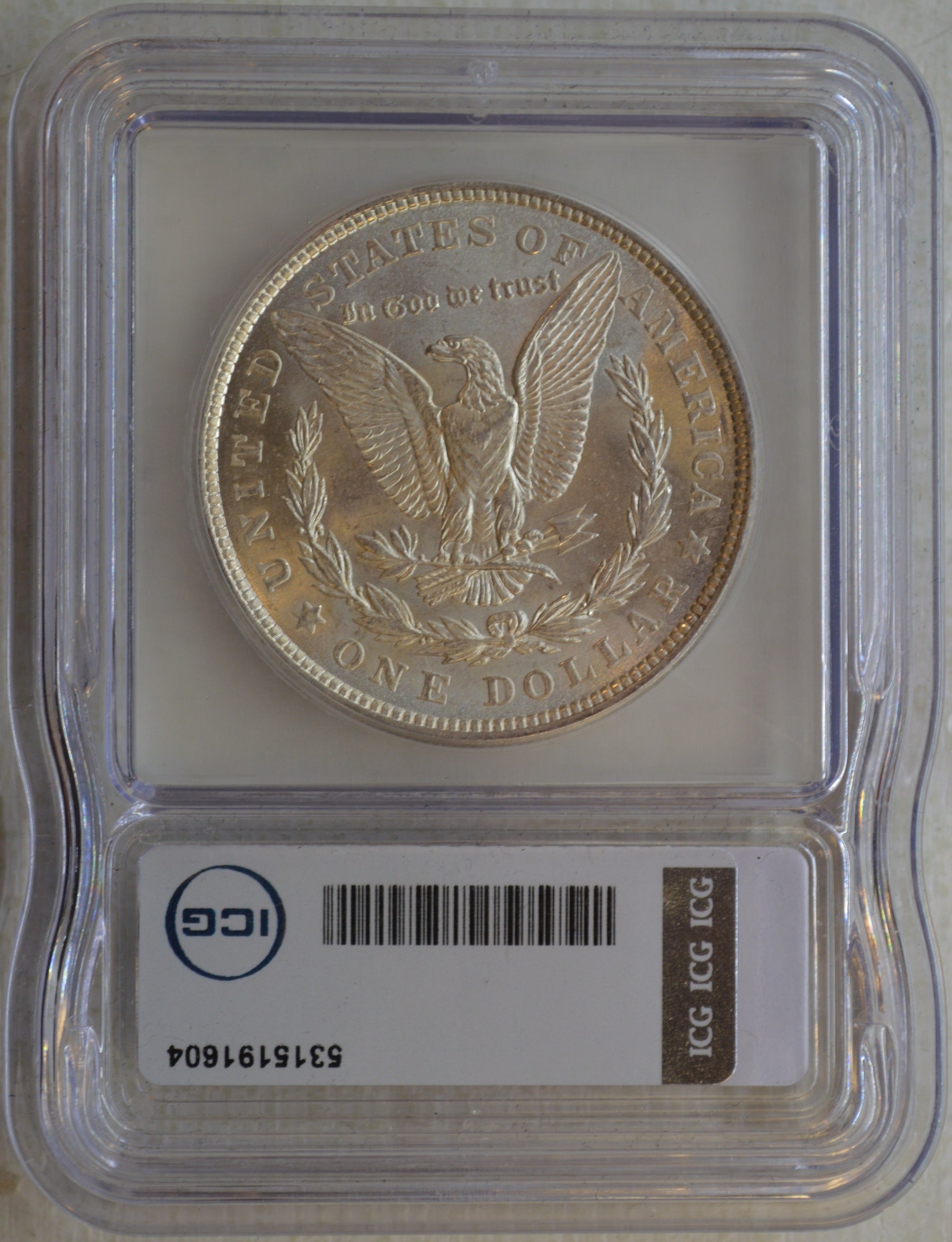 1921 Morgan Silver Dollar ICG MS64 Brilliant Uncirculated, Strong Luster