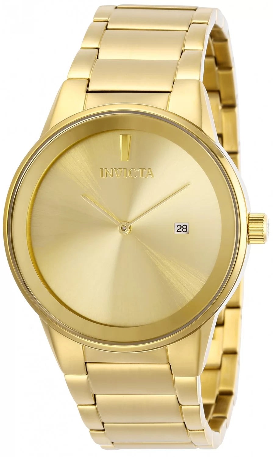 Invicta Men's Specialty Quartz 2 Hand Gold Dial Watch