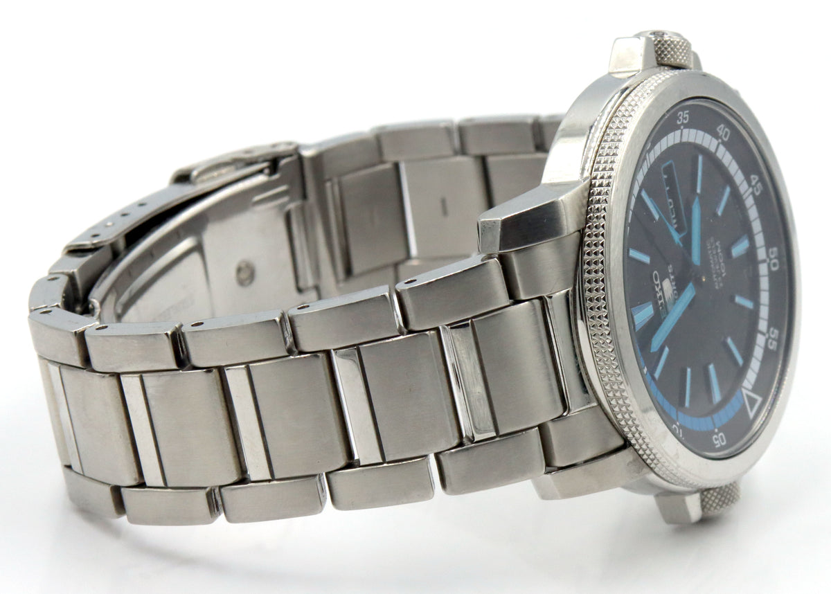Seiko sport black dial automatic watch