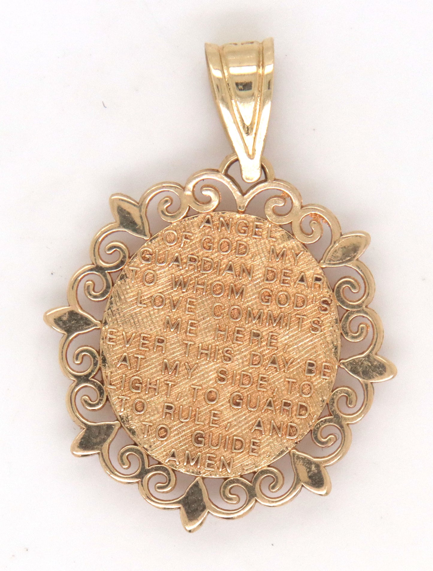 14kt Yellow gold religious pendant