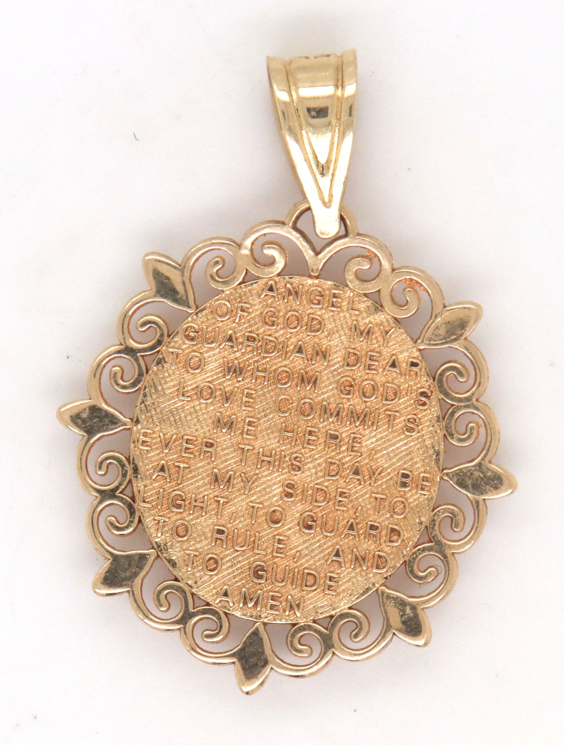 14kt Yellow gold religious pendant