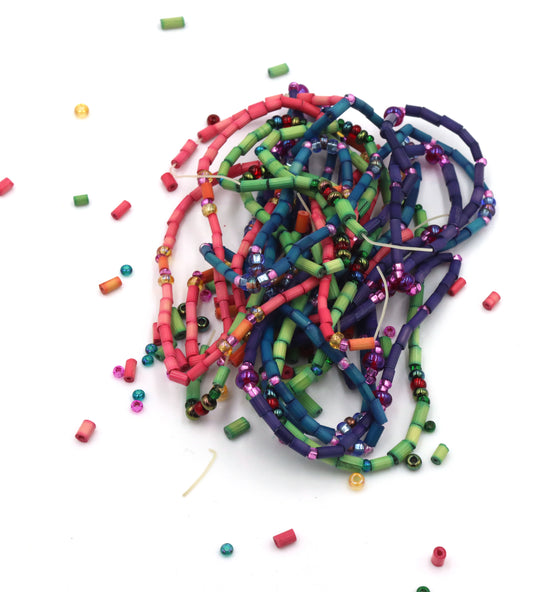 Multi color gemstone strands