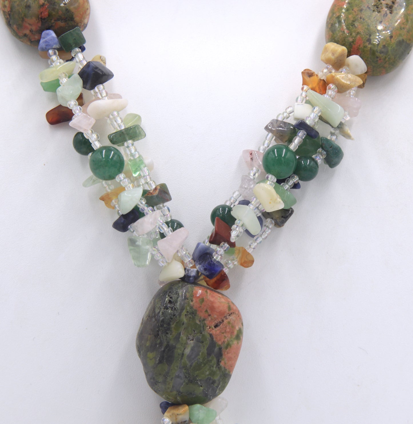 Unakite chunky necklace