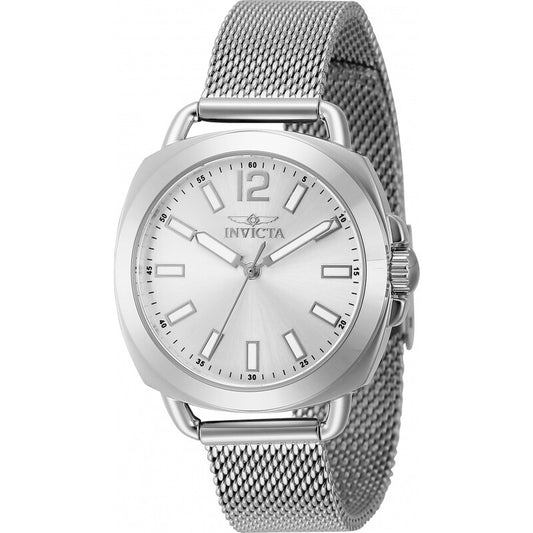 Invicta Wildflower Womens Quartz Silver Dial Stainless Steel Mesh Watch