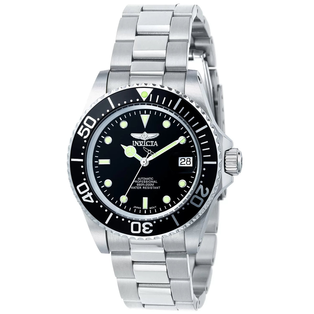 Invicta Men's Pro Diver Automatic 3 Hand Black Dial Watch