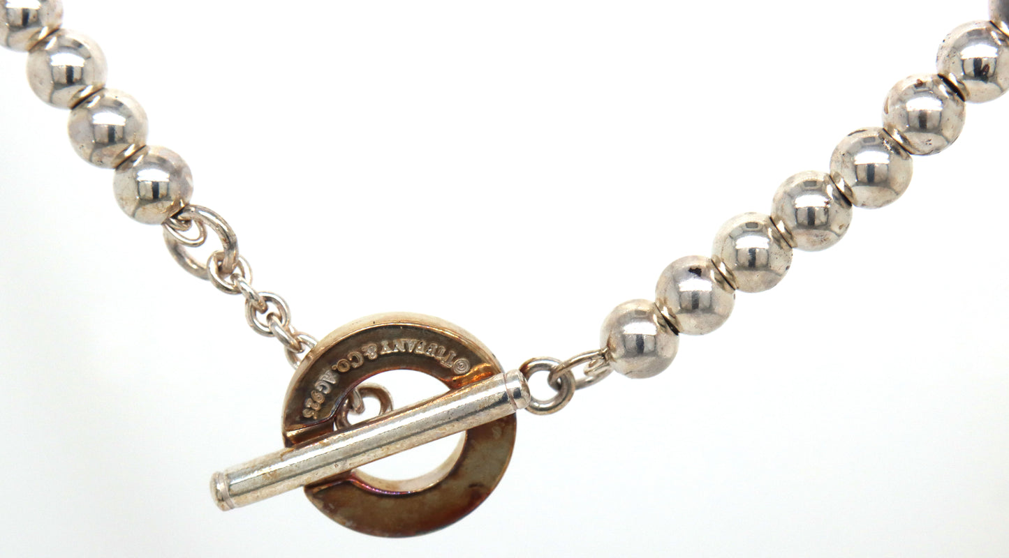 Tiffany & Co bead toggle necklace