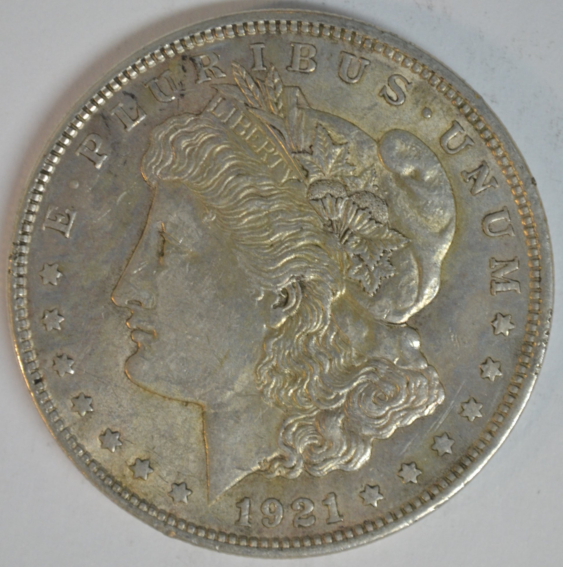 1921 Morgan Silver Dollar Philadelphia Mint About Uncirculated (AU Details) Classic American Silver 