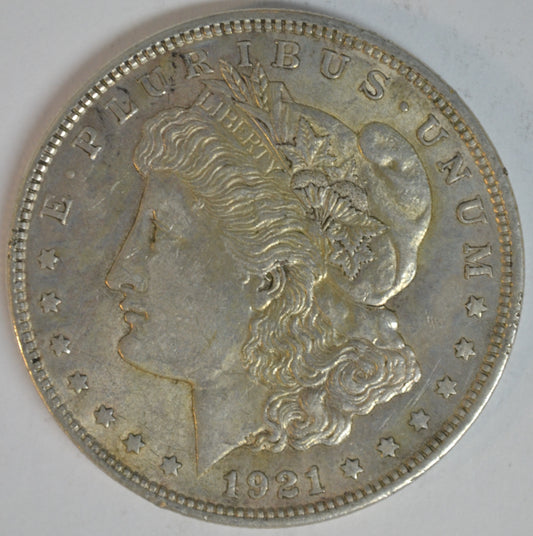 1921 Morgan Silver Dollar Philadelphia Mint About Uncirculated (AU Details) Classic American Silver 